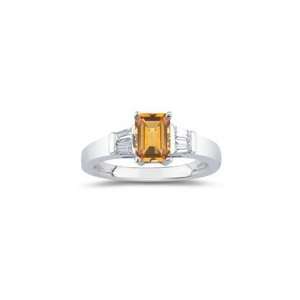  0.32 Ct Diamond & 0.36 Ct Citrine Ring in 18K White Gold 4 