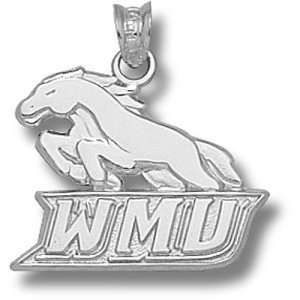   Western Michigan University WMU Bronco 5/8 Pendant (Silver) Sports