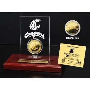  BSS   Washington State University 24KT Gold Coin Etched 