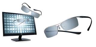 LG Flatron DX2342 23 3D LED Monitor + 3D Glasses 2pcs  