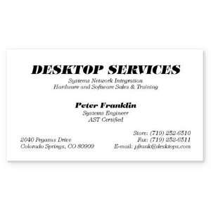  Desktop Services Business Cards