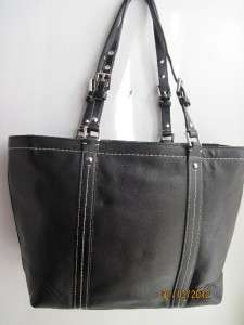 NEW COACH LARGE TOTE BLACK CARRYALL PURSE SHOPPER LEATHER BAG  