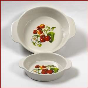  Cherries Casserole Dishes Set of 2