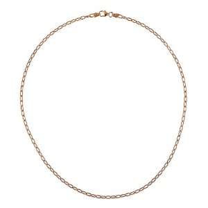  14k Pink Oval 2.9mm Oval Link Solid Chain   18 Inch 