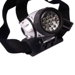19 LED HeadLamp Headlight Light Flashlight Lamp 4 Mode  