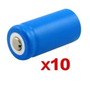 10 Pcs CR123A 123A Rechargeable Lithium Battery 3v For Camera  