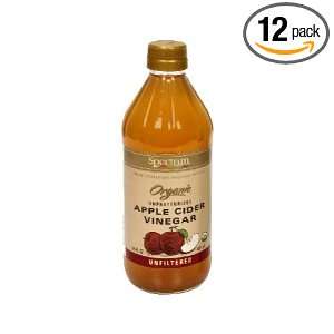 Spectrum Vinegar Cider Raw/Unfiltered(95% Organic), 16 Ounce (Pack of 