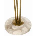 Vintage Brass/Snow Marble Contemporary Floor Lamp  