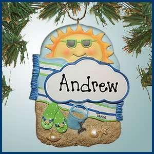  Personalized Christmas Ornaments   Beach Towel Ornament 