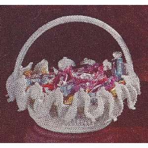 Vintage Crochet PATTERN to make   Milk Glass Candy Dish Basket Decor 