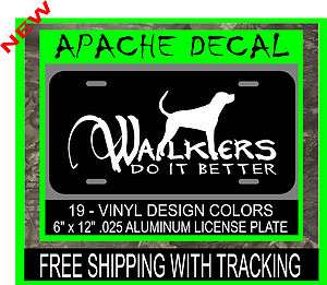 WALKER HOUND LICENSE PLATE,Coon Hunting decal,Coon Hound,Walkers 