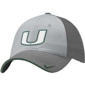 Nike Miami Hurricanes Grey Mesh Relaxed Swoosh Flex Fit Hat  