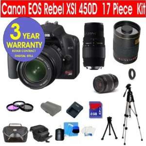  XSI SLR 12.2 MP Digital Camera with EF S 18 55mm IS Lens + Sigma 70 