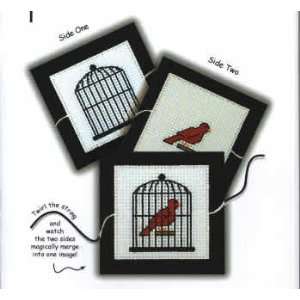  Melody   bird and cage Thaumatrope (spinning toy) (cross 