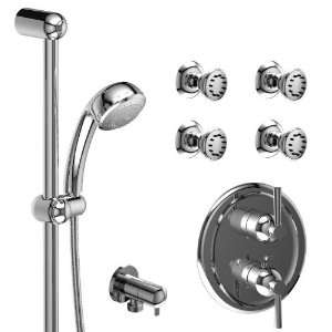   Thermostatic System with Hand Shower Rail and 4 Body Jets KIT 2ZELC