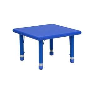 Kids Activity Table Adjustable Blue Plastic 24 inch  