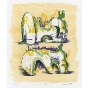  oil paintings   Henry Moore   24 x 24 inches   Two Reclining Figures 