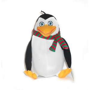   Penguins of Madagascar   Skipper in Scarf Plush   10 Inch Toys