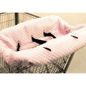  GROCERY CART AND HIGH CHAIR COVER MINKY DOT   PINK Baby