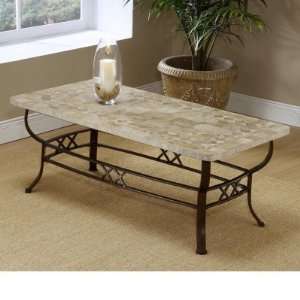    Hillsdale Brookside Fossil Stone Coffee Table