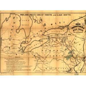  1853 Railroad map of North Pennsylvania RR