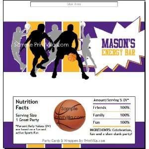    LA Lakers Colored Basketball Candy Bar Wrapper