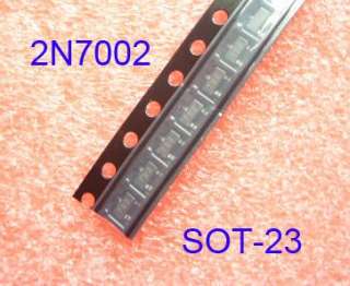 100pcs 2N7002 Small Signal N Channel MosFET SOT 23  