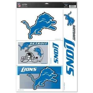   Detroit Lions Decal Sheet Car Window Stickers Cling