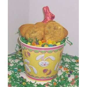 Cakes 2 lb. White Chocolate Macadamia Nut Cookies in a Yellow Bunny 