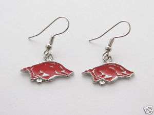 Arkansas Razorbacks Red Hogs Earrings Jewelry UA  
