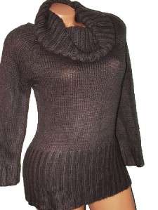  Heather Charcoal Long Sleeve Cowl Neck Sweater sz Extra Large  