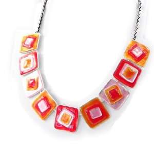  Necklace french touch Les Acidulés pink red orange. Jewelry