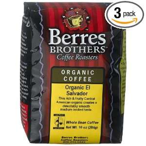 Berres Brothers Coffee Roasters Organic El Salvador Coffee, Whole Bean 