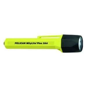  6 1/4 Yellow MITYLITE PLUS Flashlight w/2 AA Batteries 