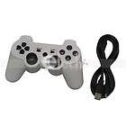 Wired Shock Game Controller for Sony Playstation 3 PS3 White