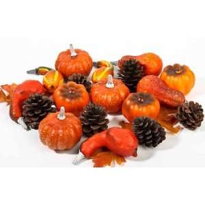  Assorted Decorative Fall Artificial Pumpkins and Gourds 