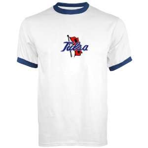  Tulsa Golden Hurricane Youth White Ringer T shirt (Medium 