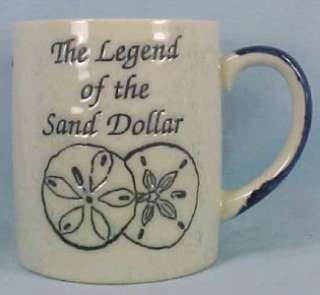 THE LEGEND OF THE SAND DOLLAR STONEWARE COFFEE MUG Neat  