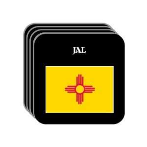 US State Flag   JAL, New Mexico (NM) Set of 4 Mini Mousepad Coasters
