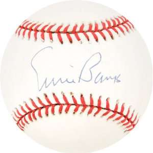 Ernie Banks Chicago Cubs Autographed Baseball  Sports 