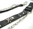 Silver EP Skull Leather Chain Wallet Key Chain EMO Punk Biker Hiphop 