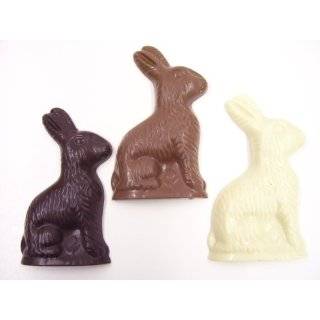   Wrapped Solid White Chocolate Easter Bunny Measures 3.5 Inches