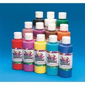 Oz. Color Splash Washable Tempera Paint (Pack of 12)  Toys & Games 