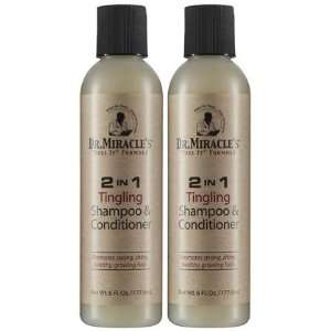 Dr. Miracles 2 in1 Tingle Shampoo + Conditioner, 6 oz, 2 ct (Quantity 