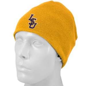   World LSU Tigers Gold Easy Does It Knit Beanie Cap