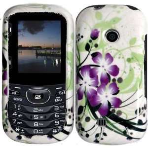  Purple Flower With Green Wave Snap on Protector Hard Case 