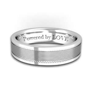   Comfort Fit in Platinum   7MM, Powered by LOVE My Love Wedding Ring