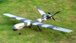 UAV 63 Drone Electric RC R/C Airplane Plane Biplane Balsa ARF Grey 
