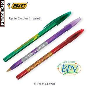  Bic Style Clear Pen   500 Pcs. Custom Imprinted with your 