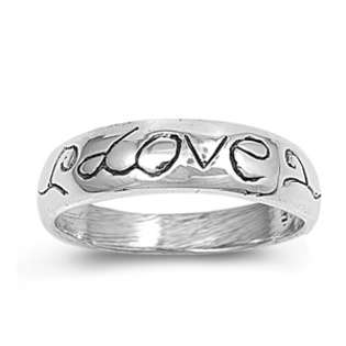 Rings   Baby Sterling Silver Baby Ring with LOVE Engraved   5mm Band 